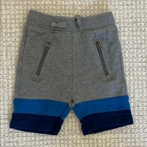 Hanna Andersson Color-Blocked Gray and Blue Shorts